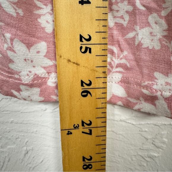 Rene Rafe Sleepwear Pink White Floral Sleep Tee Shirt Womens 2X Short Sleeve Top - Picture 3 of 10